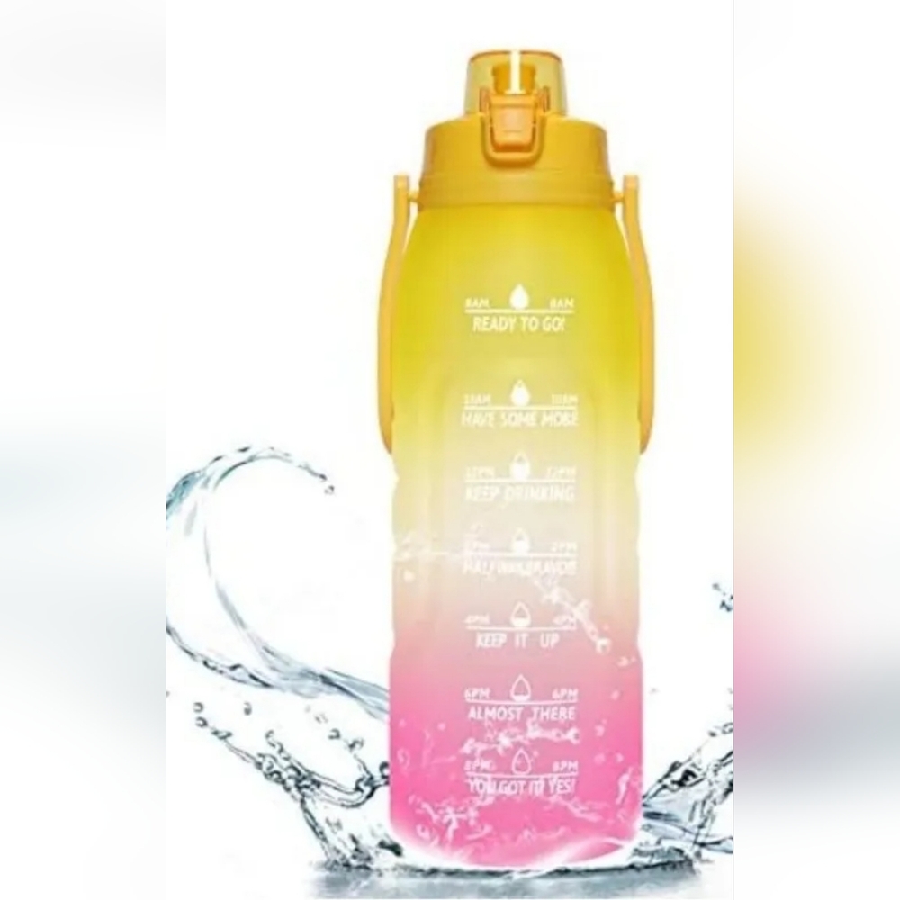 :* New PASER 1 gallon / 128oz motivational Water Bottle shows Times To Drink